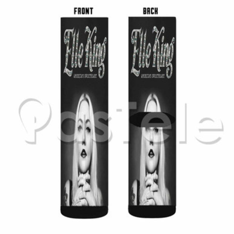 Elle King Custom Sublimation Printed Socks Polyester Acrylic Nylon Spandex