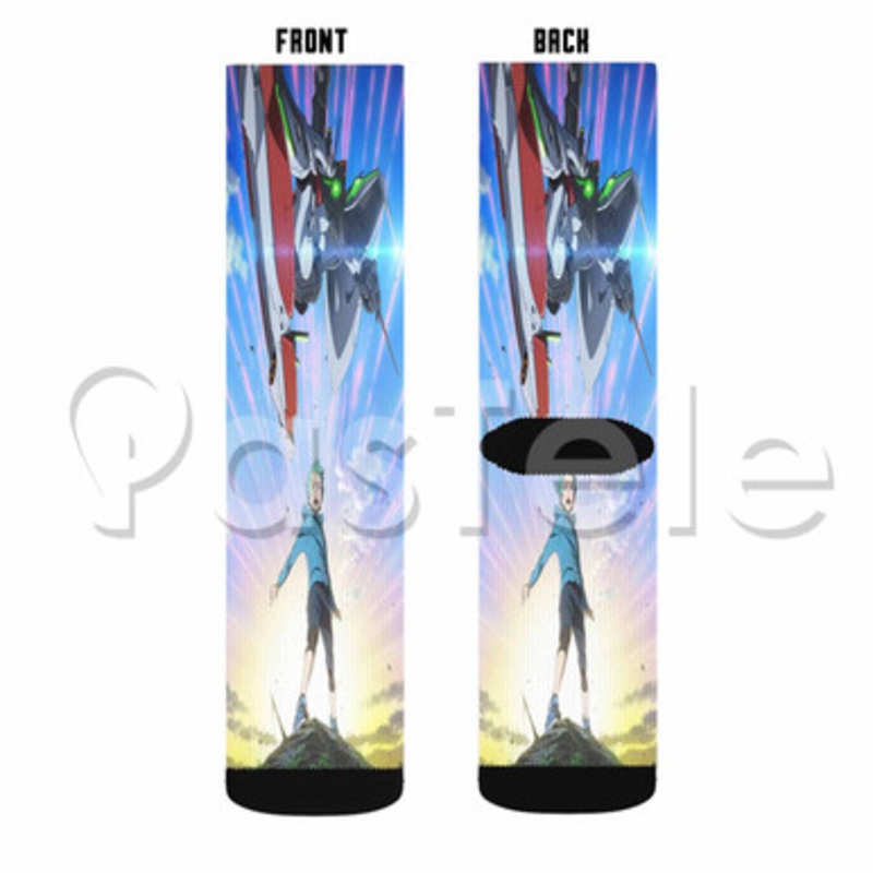 Eureka Seven Custom Sublimation Printed Socks Polyester Acrylic Nylon Spandex