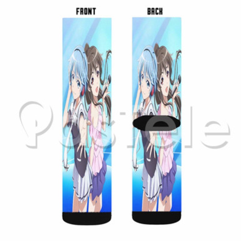 Fuuka 2 Custom Sublimation Printed Socks Polyester Acrylic Nylon Spandex