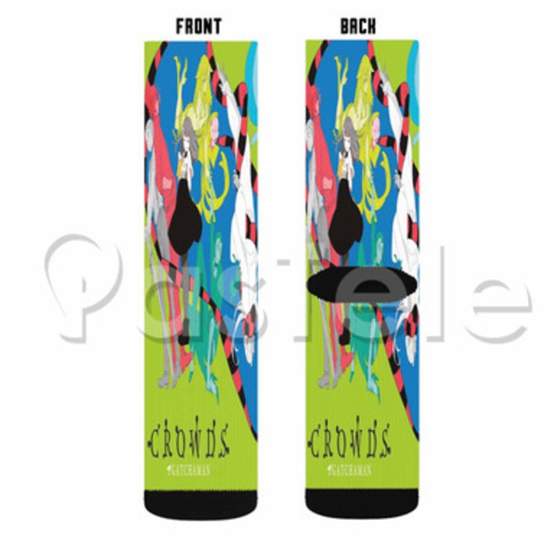 Gatchaman Crowds Custom Sublimation Printed Socks Polyester Acrylic Nylon Spandex