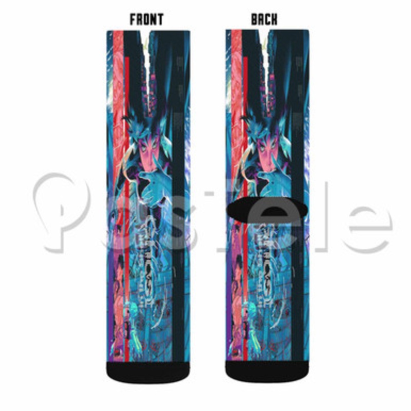 Ghost in the Shell Custom Sublimation Printed Socks Polyester Acrylic Nylon Spandex