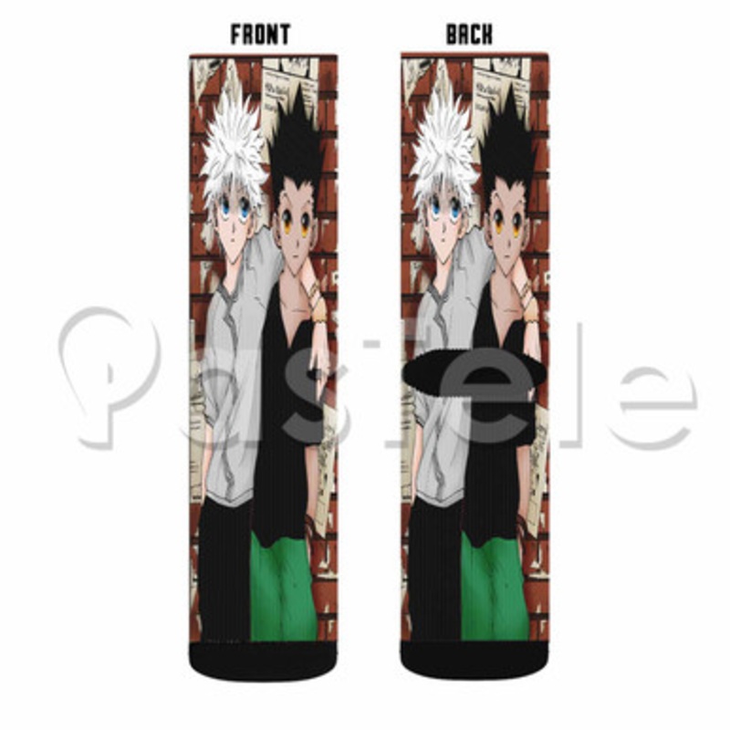 Gon Killua Hunter X Hunter Custom Sublimation Printed Socks Polyester Acrylic Nylon Spandex