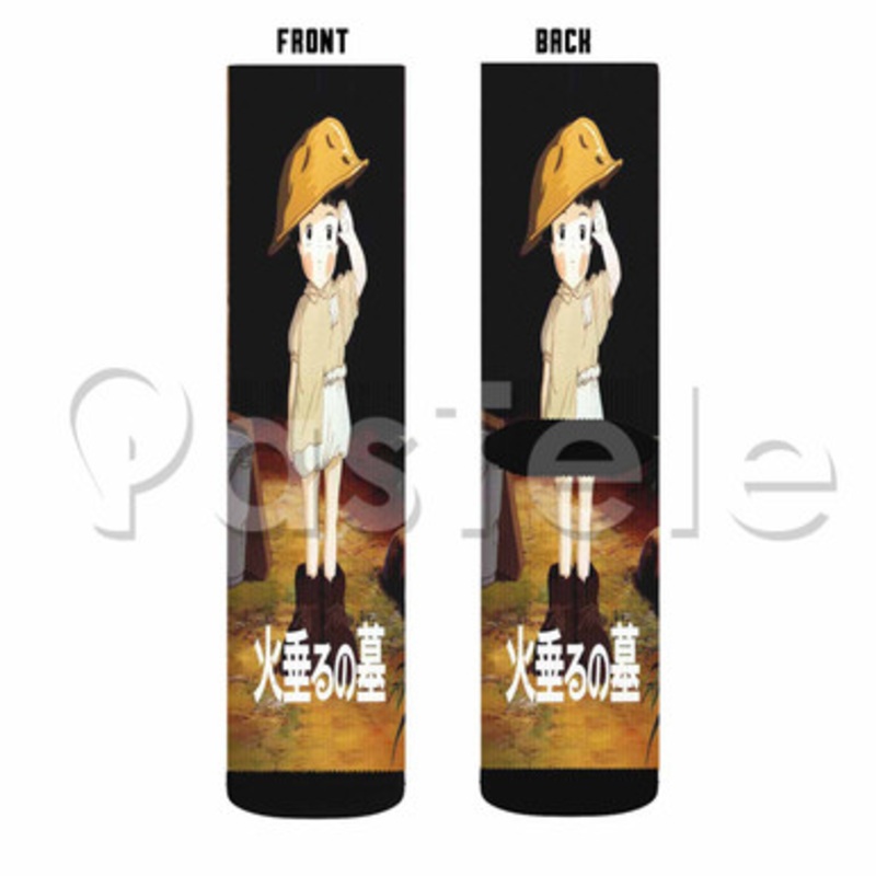 Grave of the Fireflies Custom Sublimation Printed Socks Polyester Acrylic Nylon Spandex