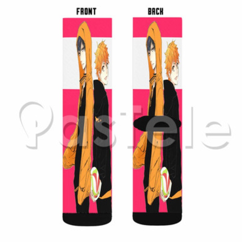 Haikyuu Custom Sublimation Printed Socks Polyester Acrylic Nylon Spandex