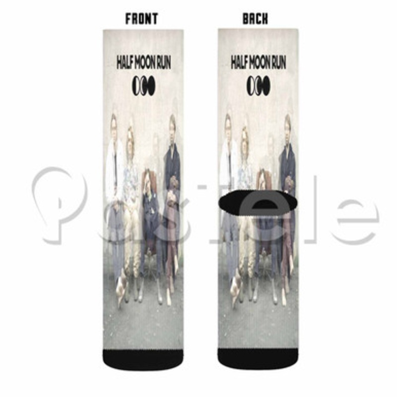 Half Moon Run Custom Sublimation Printed Socks Polyester Acrylic Nylon Spandex