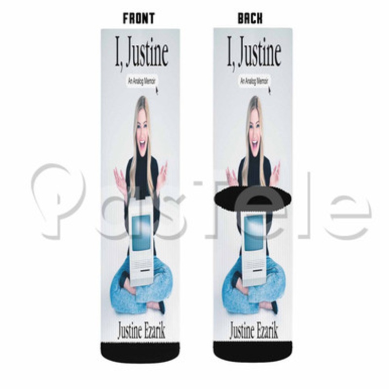 Ijustine Custom Sublimation Printed Socks Polyester Acrylic Nylon Spandex