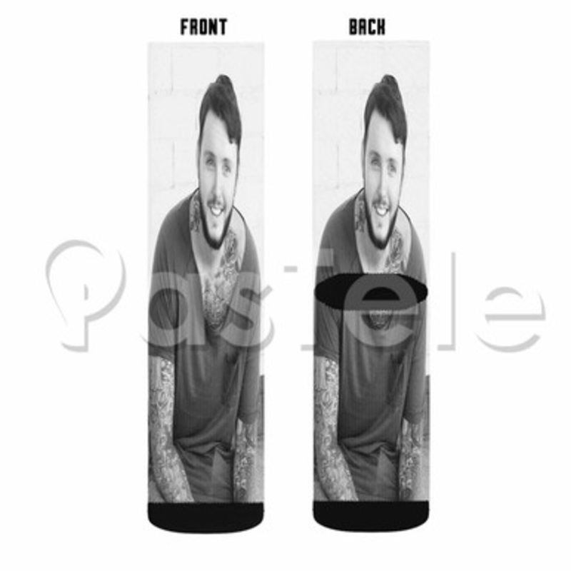 James Arthur Custom Sublimation Printed Socks Polyester Acrylic Nylon Spandex
