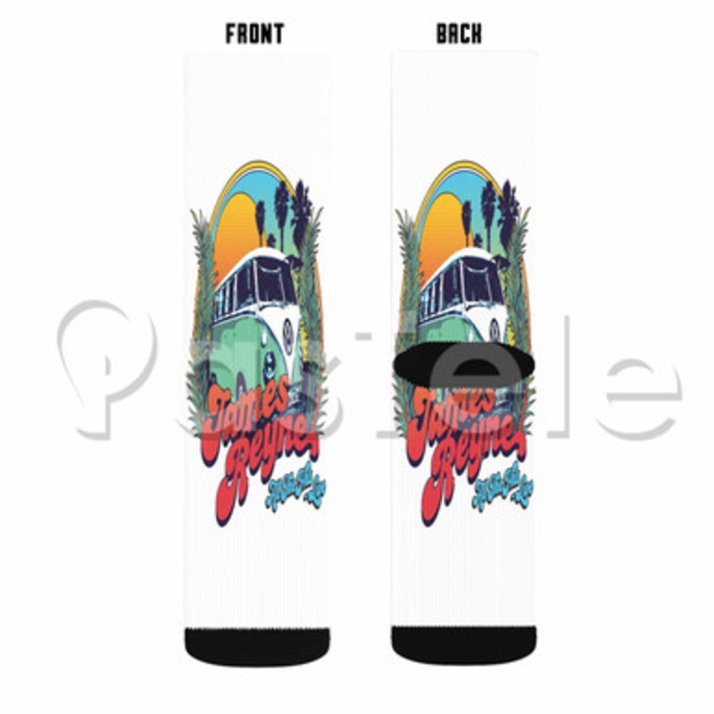 James Reyne Custom Sublimation Printed Socks Polyester Acrylic Nylon Spandex