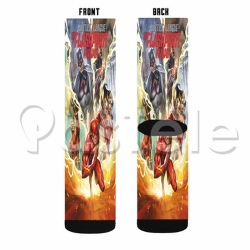 Justice League The Flashpoint Paradox Custom Sublimation Printed Socks Polyester Acrylic Nylon Spand