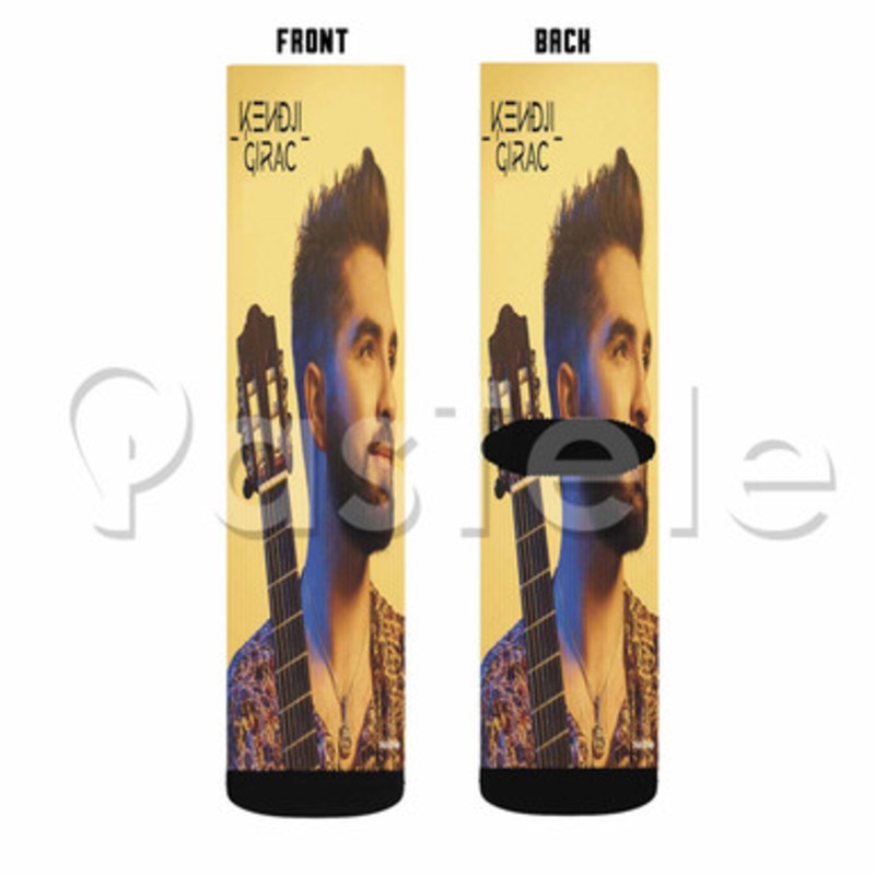 Kendji Girac Guitar Custom Sublimation Printed Socks Polyester Acrylic Nylon Spandex