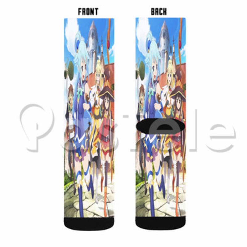 Kono Suba Custom Sublimation Printed Socks Polyester Acrylic Nylon Spandex