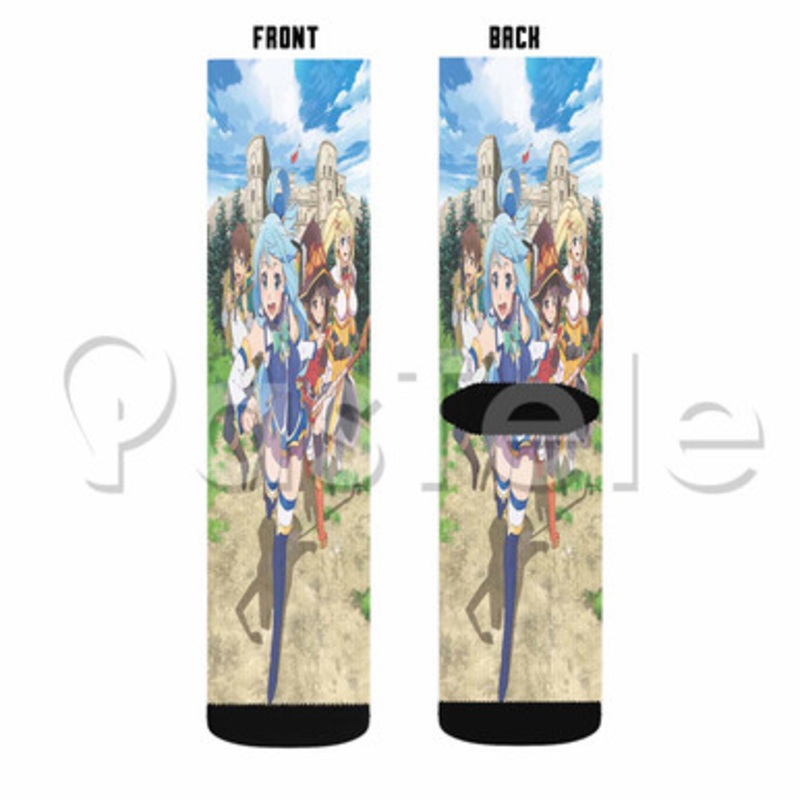 KONOSUBA God s blessing on this wonderful world Custom Sublimation Printed Socks Polyester Acrylic N