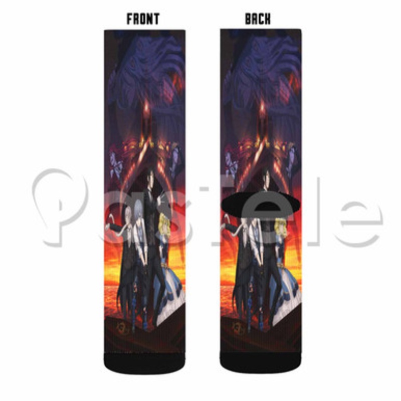 Kuroshitsuji Movie Book of the Atlantic Custom Sublimation Printed Socks Polyester Acrylic Nylon Spa