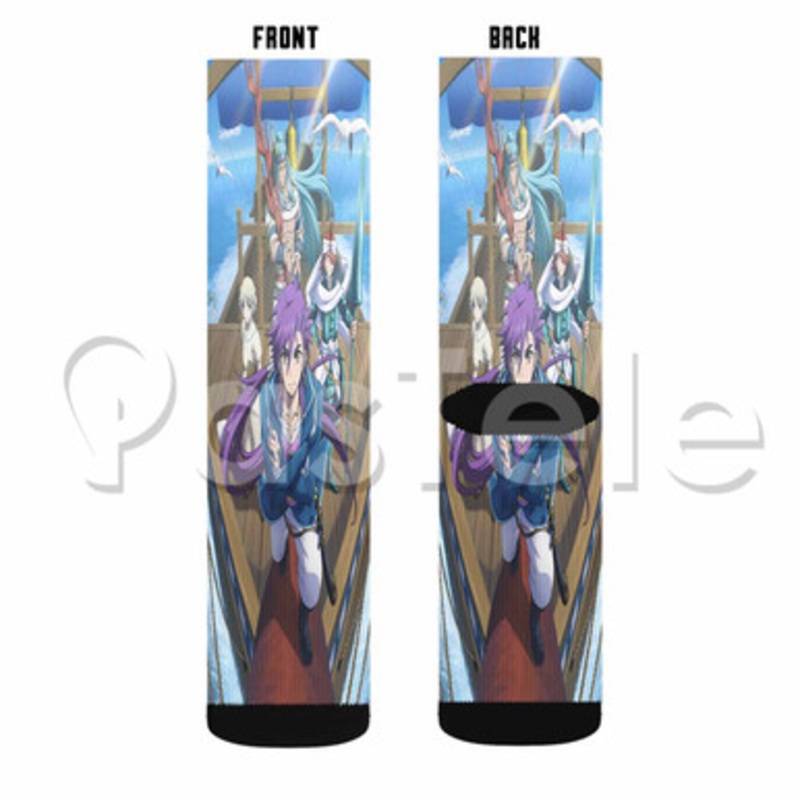 Magi Adventure of Sinbad Custom Sublimation Printed Socks Polyester Acrylic Nylon Spandex