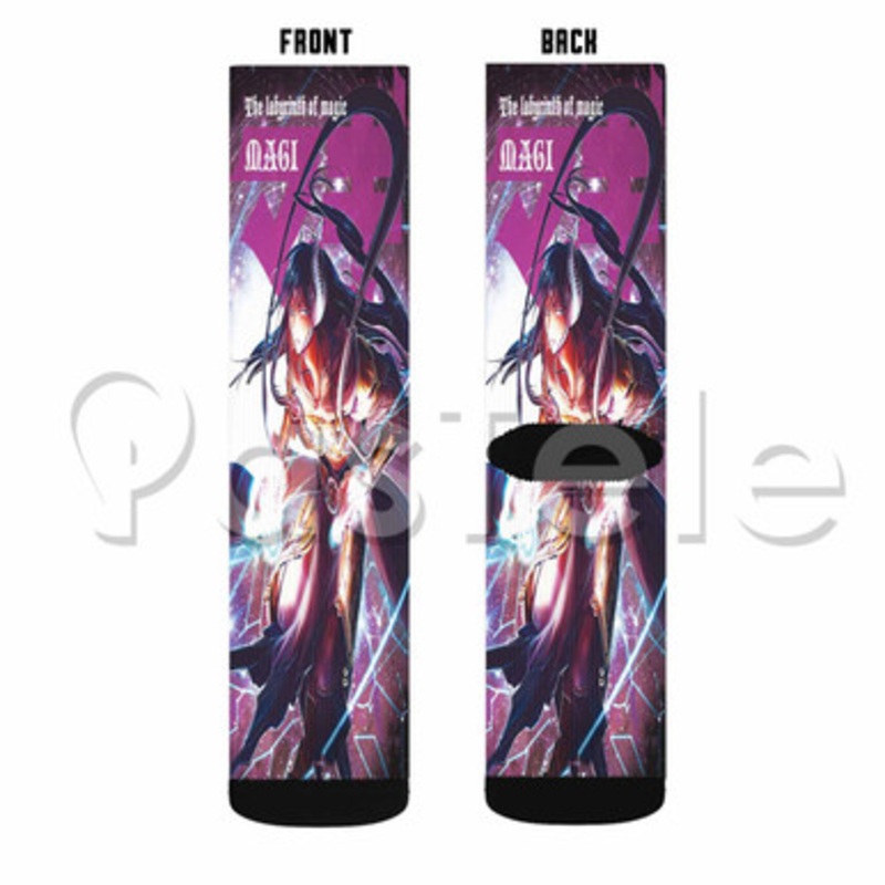 Magi The Labyrinth of Magic 2 Custom Sublimation Printed Socks Polyester Acrylic Nylon Spandex
