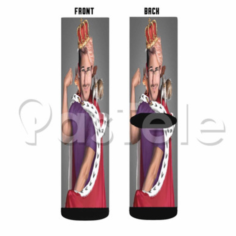 Markiplier King of the Squirrels Custom Sublimation Printed Socks Polyester Acrylic Nylon Spandex