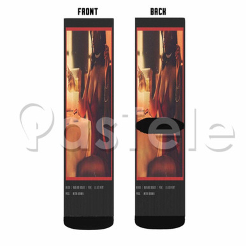 Migos Ft Lil Uzi Vert Bad and Boujee Custom Sublimation Printed Socks Polyester Acrylic Nylon Spande