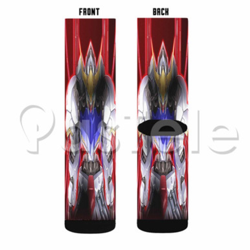 Mobile Suit Gundam Iron Blooded Orphans Custom Sublimation Printed Socks Polyester Acrylic Nylon Spa