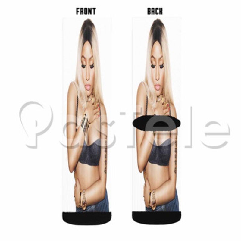 Nicki Minaj Custom Sublimation Printed Socks Polyester Acrylic Nylon Spandex
