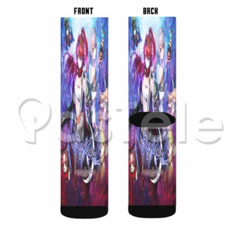 Nights of Azure 2 Bride of The New Moon Custom Sublimation Printed Socks Polyester Acrylic Nylon Spa