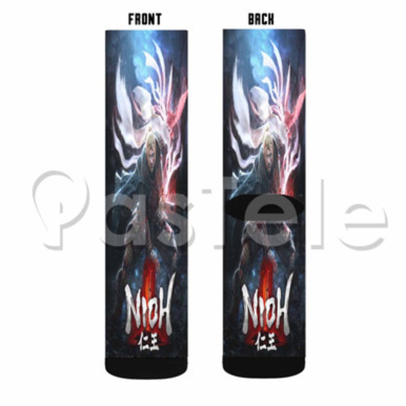 Nioh Custom Sublimation Printed Socks Polyester Acrylic Nylon Spandex
