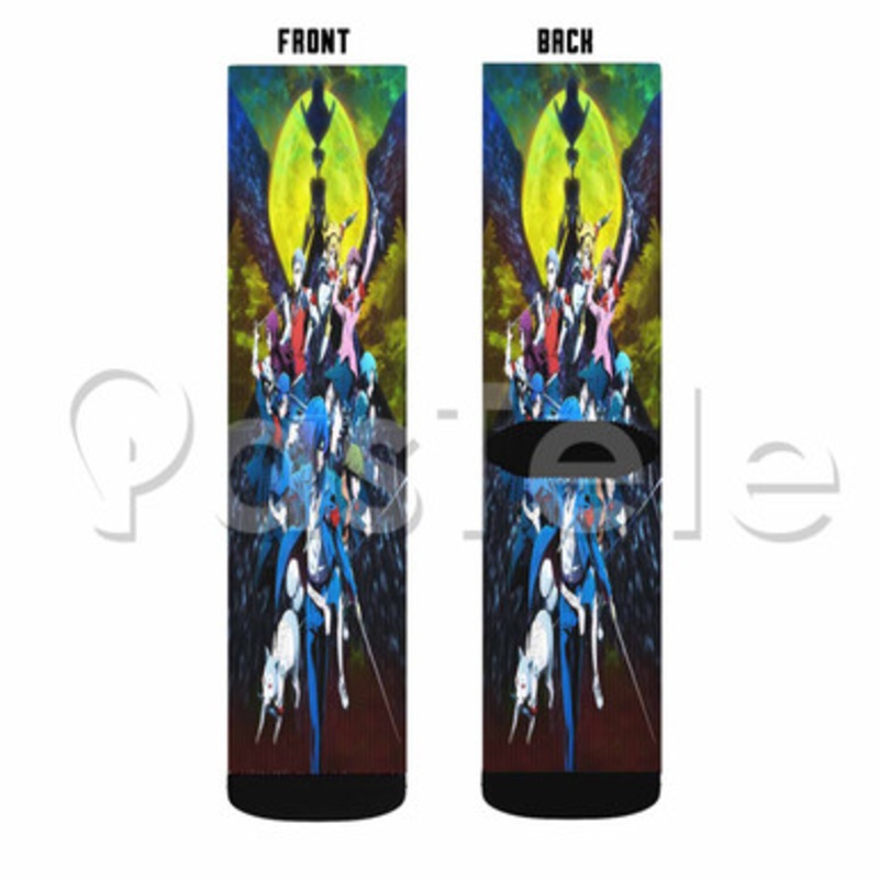 Persona 3 the Movie 4 Custom Sublimation Printed Socks Polyester Acrylic Nylon Spandex