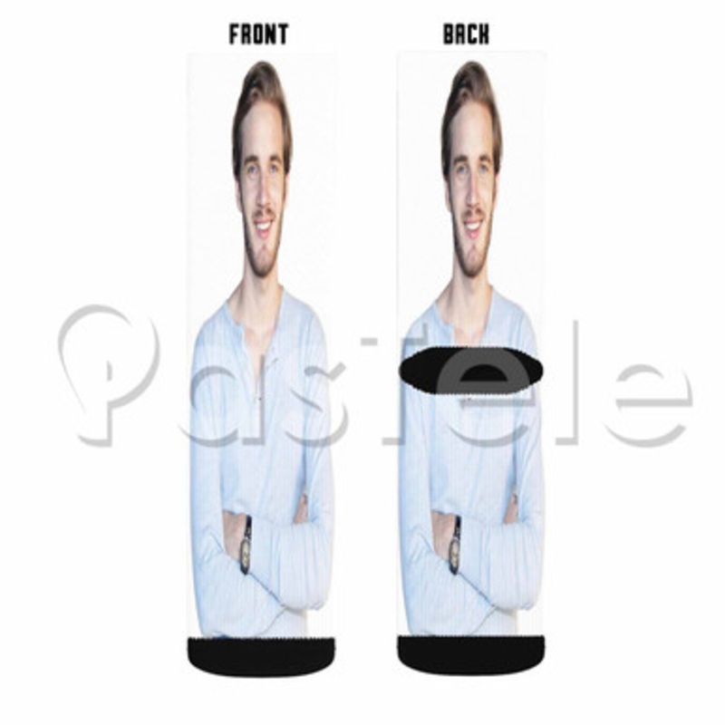 Pewdiepie Custom Sublimation Printed Socks Polyester Acrylic Nylon Spandex