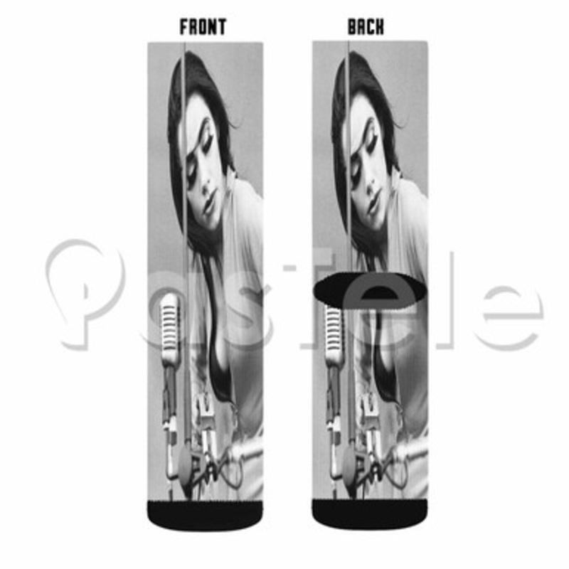 PJ Harvey Custom Sublimation Printed Socks Polyester Acrylic Nylon Spandex