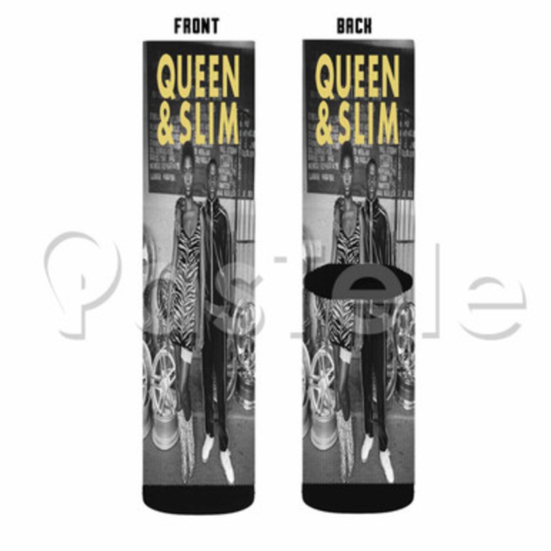 Queen and Slim Custom Sublimation Printed Socks Polyester Acrylic Nylon Spandex