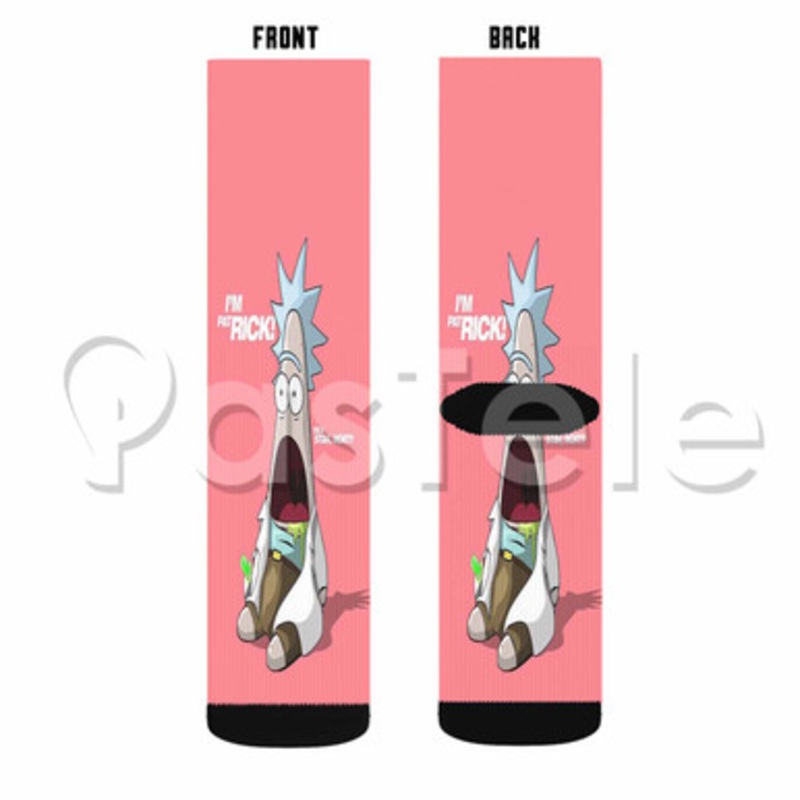 Rick and Morty Patrick Custom Sublimation Printed Socks Polyester Acrylic Nylon Spandex