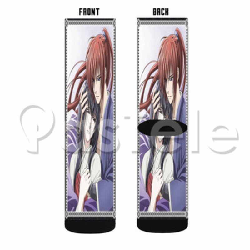 Rurouni Kenshin Trust Betrayal Custom Sublimation Printed Socks Polyester Acrylic Nylon Spandex