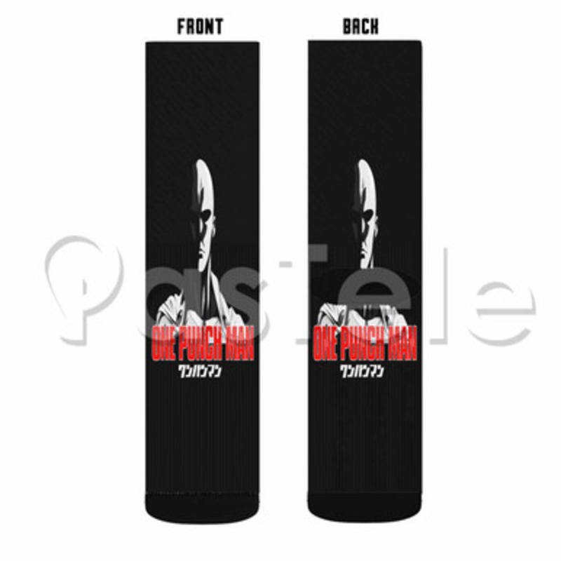 Saitama One Punch Man Custom Sublimation Printed Socks Polyester Acrylic Nylon Spandex