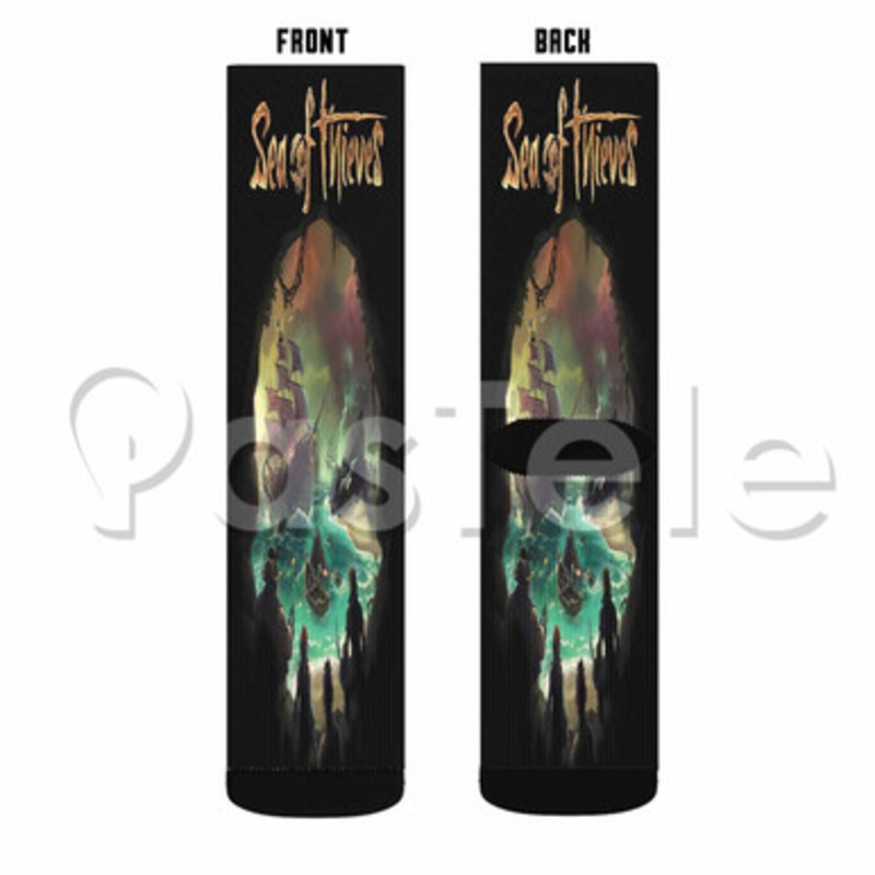 Sea of Thieves Custom Sublimation Printed Socks Polyester Acrylic Nylon Spandex