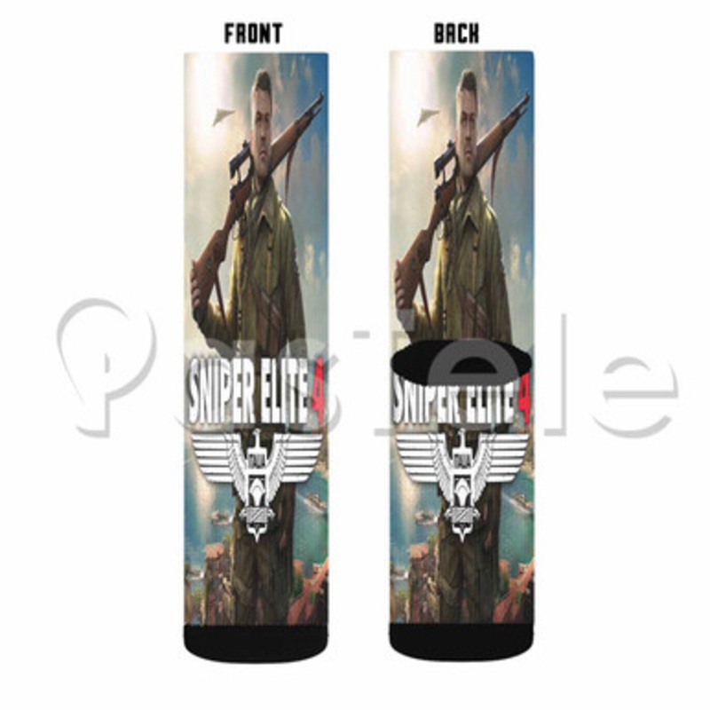 Sniper Elite 4 Custom Sublimation Printed Socks Polyester Acrylic Nylon Spandex