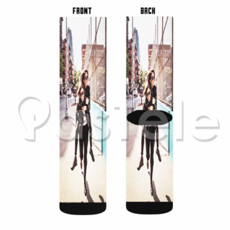 Tegan and Sara Custom Sublimation Printed Socks Polyester Acrylic Nylon Spandex