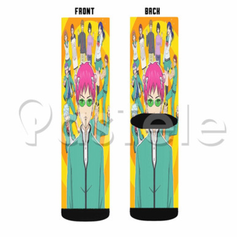 The Disastrous Life of Saiki K 2 Custom Sublimation Printed Socks Polyester Acrylic Nylon Spandex