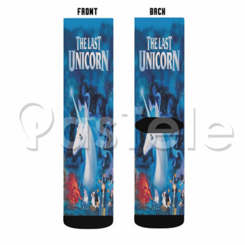 The Last Unicorn Custom Sublimation Printed Socks Polyester Acrylic Nylon Spandex