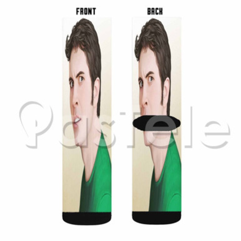 Tobuscus Custom Sublimation Printed Socks Polyester Acrylic Nylon Spandex