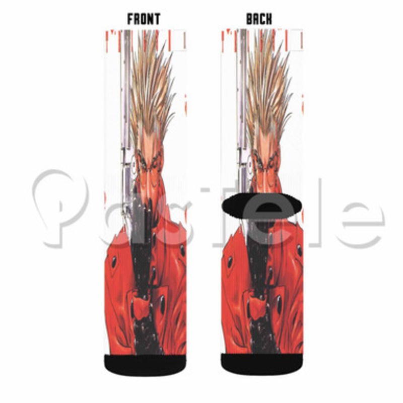 Trigun 2 Custom Sublimation Printed Socks Polyester Acrylic Nylon Spandex