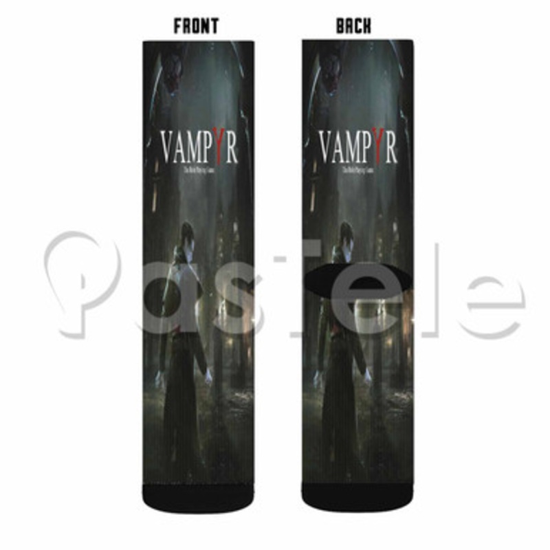 Vampyr Custom Sublimation Printed Socks Polyester Acrylic Nylon Spandex