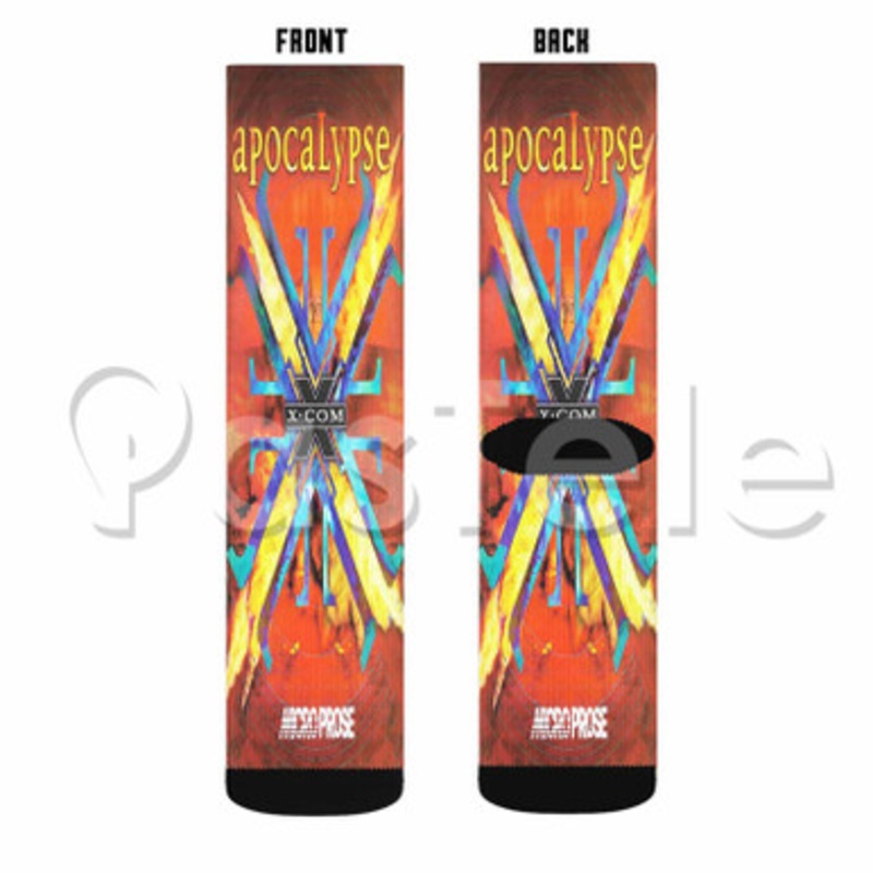 X COM Apocalypse Custom Sublimation Printed Socks Polyester Acrylic Nylon Spandex