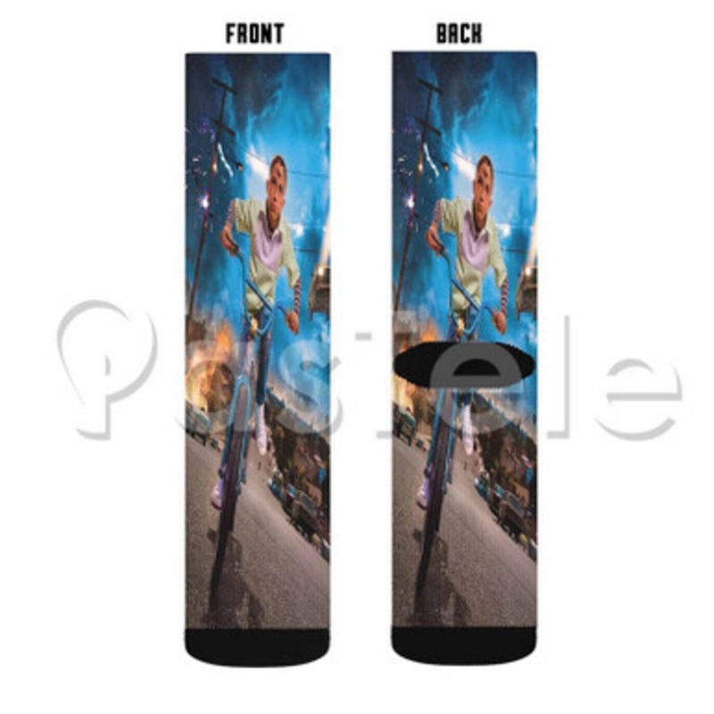 Yo Perreo Sola Bad Bunny Custom Sublimation Printed Socks Polyester Acrylic Nylon Spandex