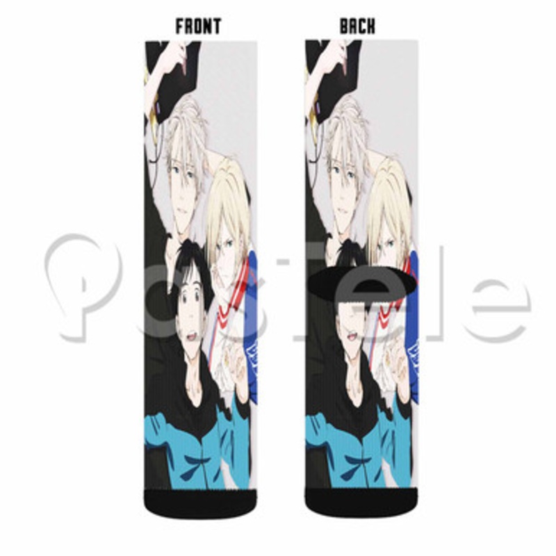 Yuri on Ice Custom Sublimation Printed Socks Polyester Acrylic Nylon Spandex