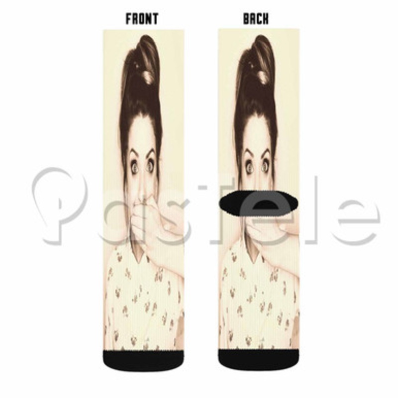 Zoella Custom Sublimation Printed Socks Polyester Acrylic Nylon Spandex