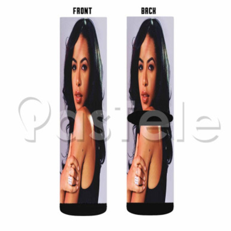 Aaliyah Custom Sublimation Printed Socks Polyester Acrylic Nylon Spandex