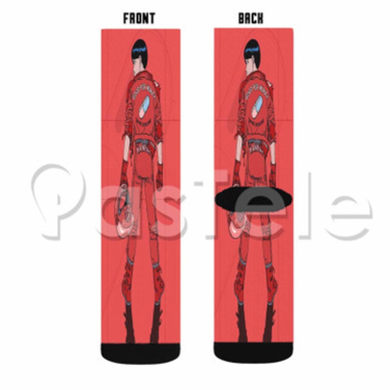Akira Good for Health Custom Sublimation Printed Socks Polyester Acrylic Nylon Spandex