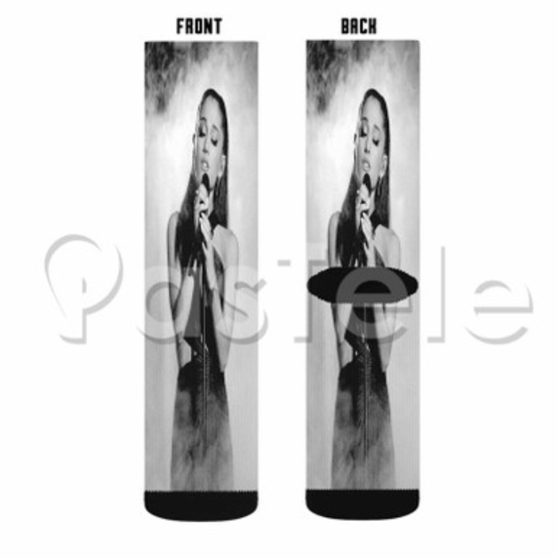 Ariana Grande Custom Sublimation Printed Socks Polyester Acrylic Nylon Spandex