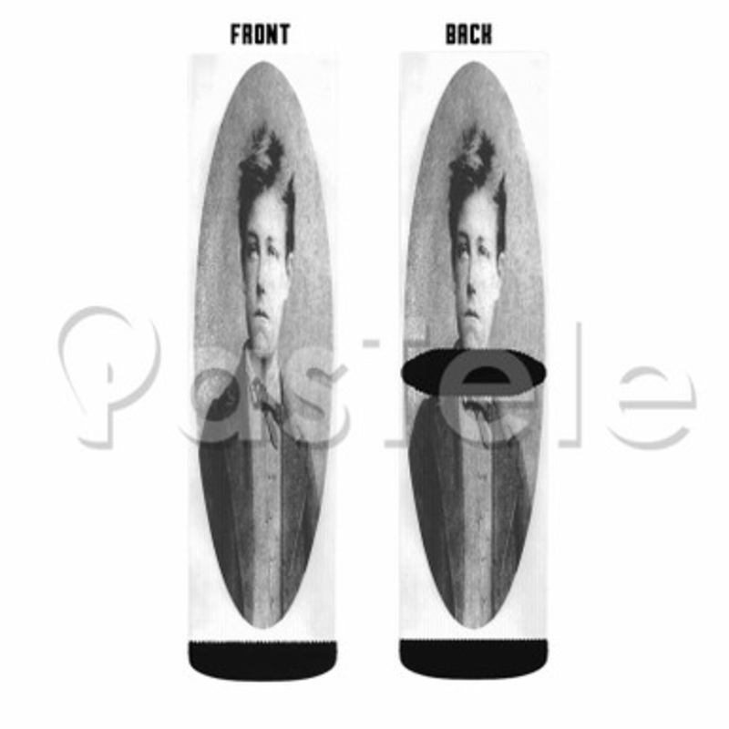Arthur Rimbaud Custom Sublimation Printed Socks Polyester Acrylic Nylon Spandex