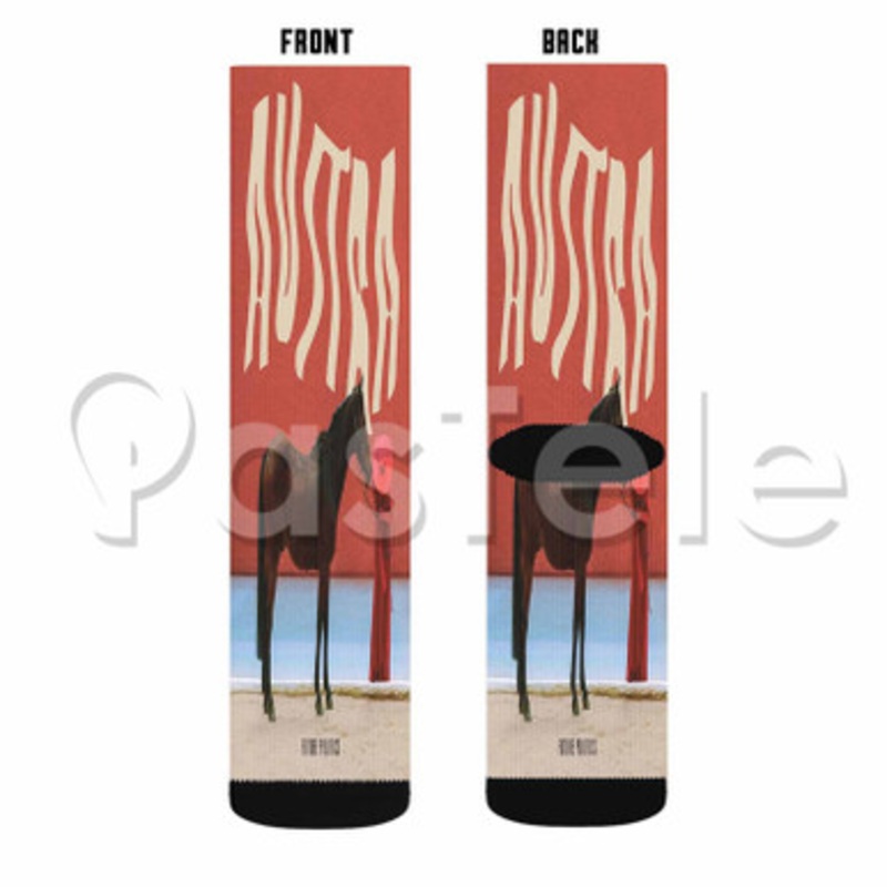Austra Future Politics Custom Sublimation Printed Socks Polyester Acrylic Nylon Spandex