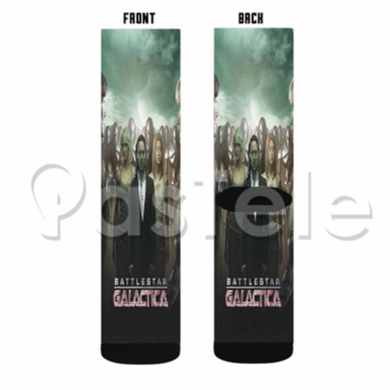 Battlestar Galactica Custom Sublimation Printed Socks Polyester Acrylic Nylon Spandex